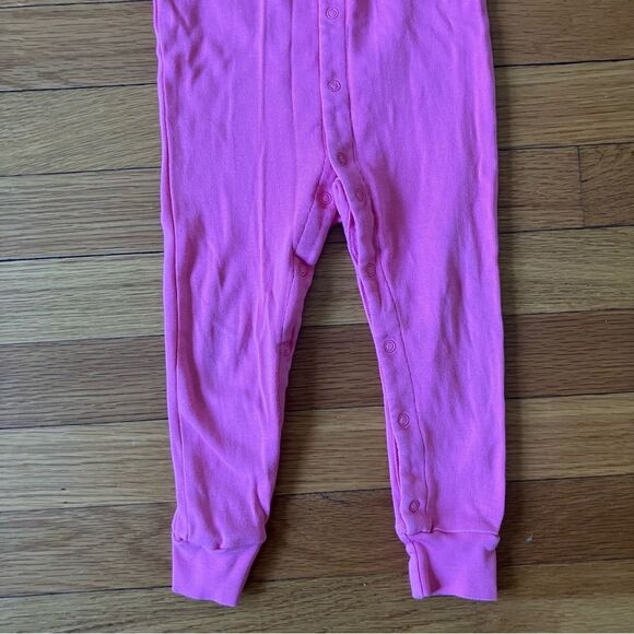 Primary Pink Cotton Snap One Piece Romper Pajamas Sleeper 18-24 - Picture 5 of 6